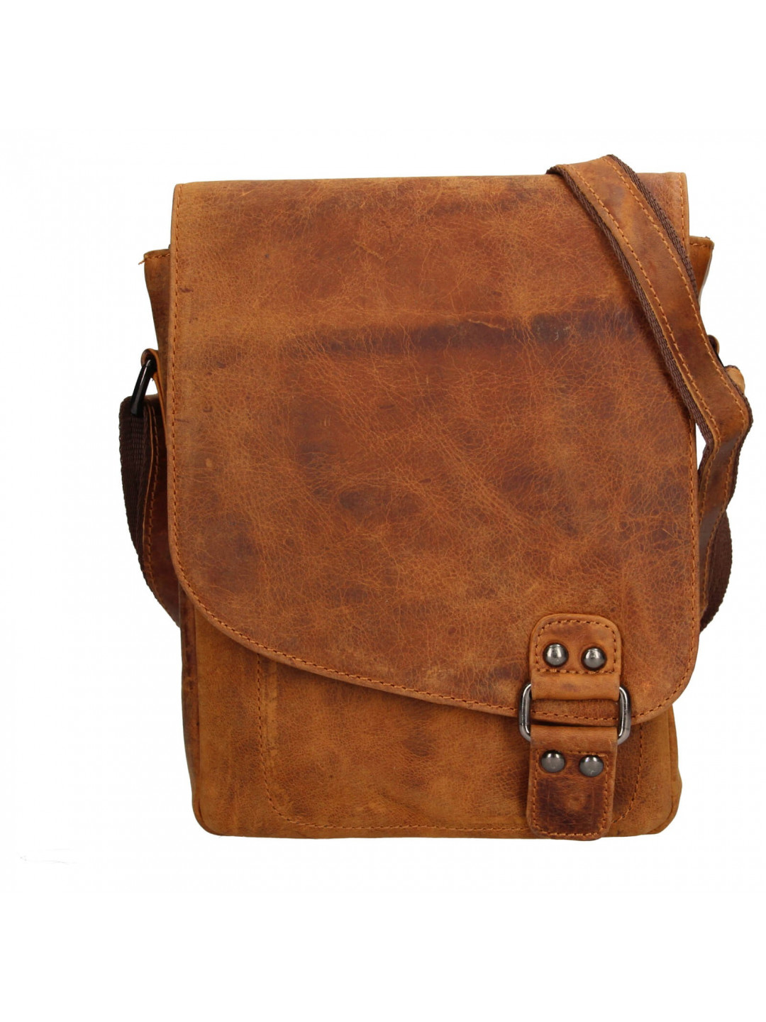 Pánská kožená taška přes rameno Greenwood Jamie – koňak